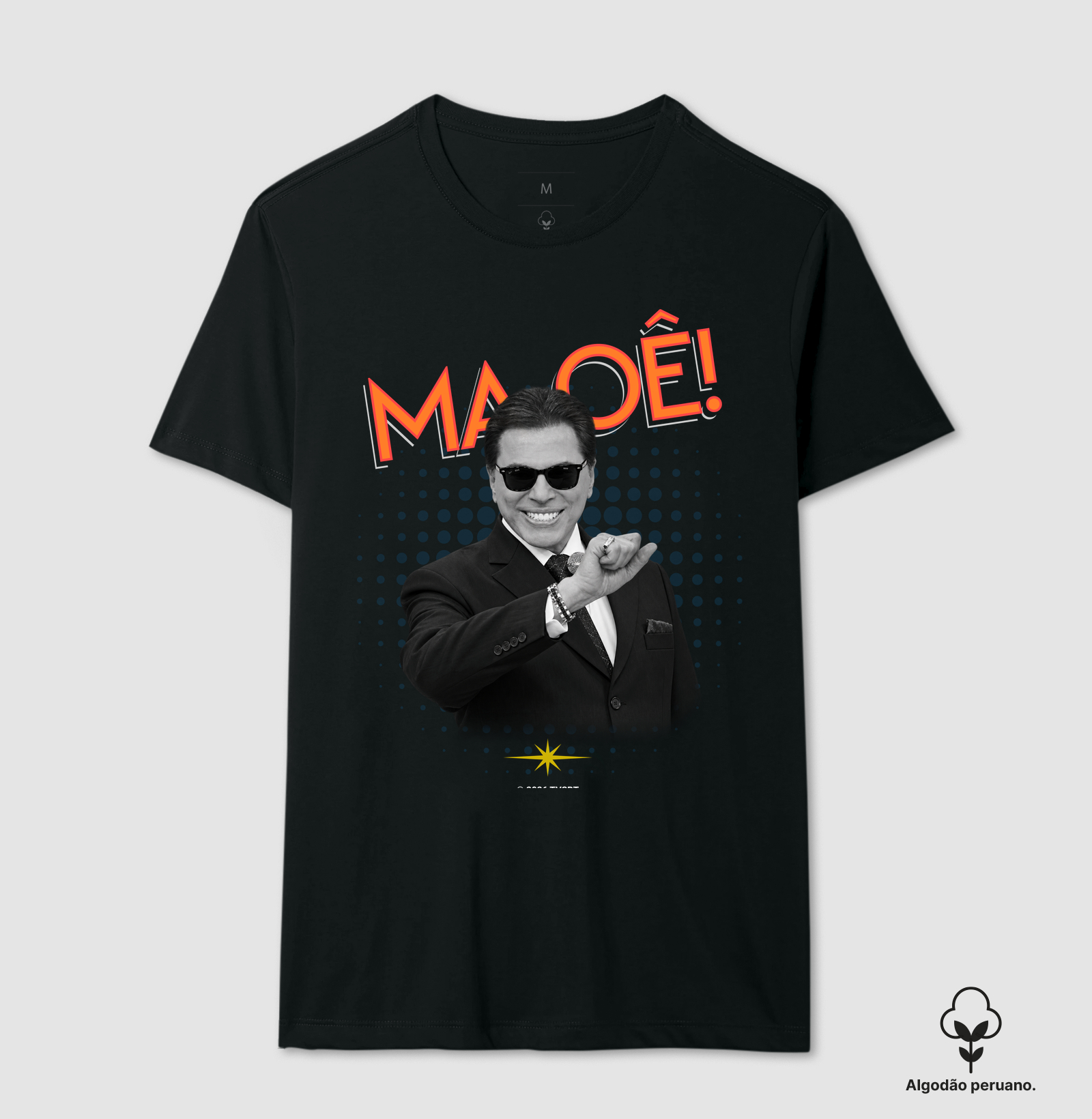 Ma Oê! - Silvio Santos - Camiseta Algodão Peruano