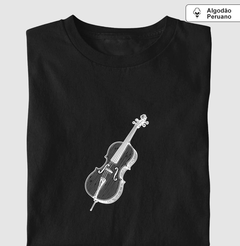 VIOLONCELO  - Camiseta Algodão Peruano