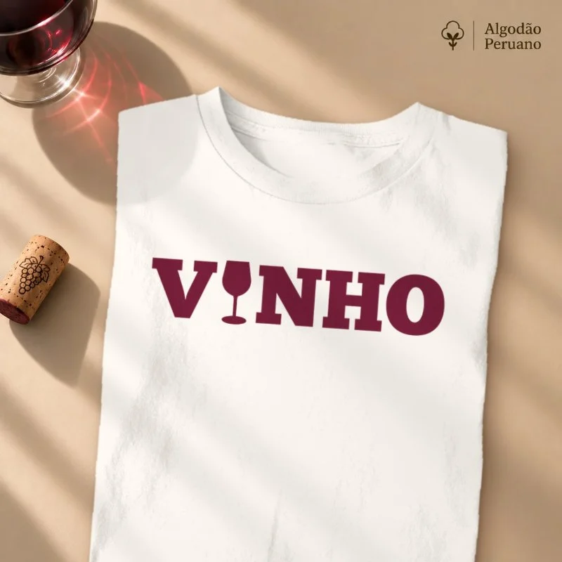 Camiseta Vinho - Camiseta Algodão Peruano