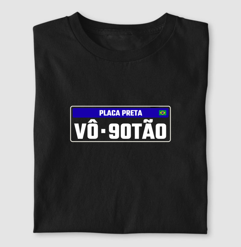 Camiseta Vô Placa Preta - 90TÃO