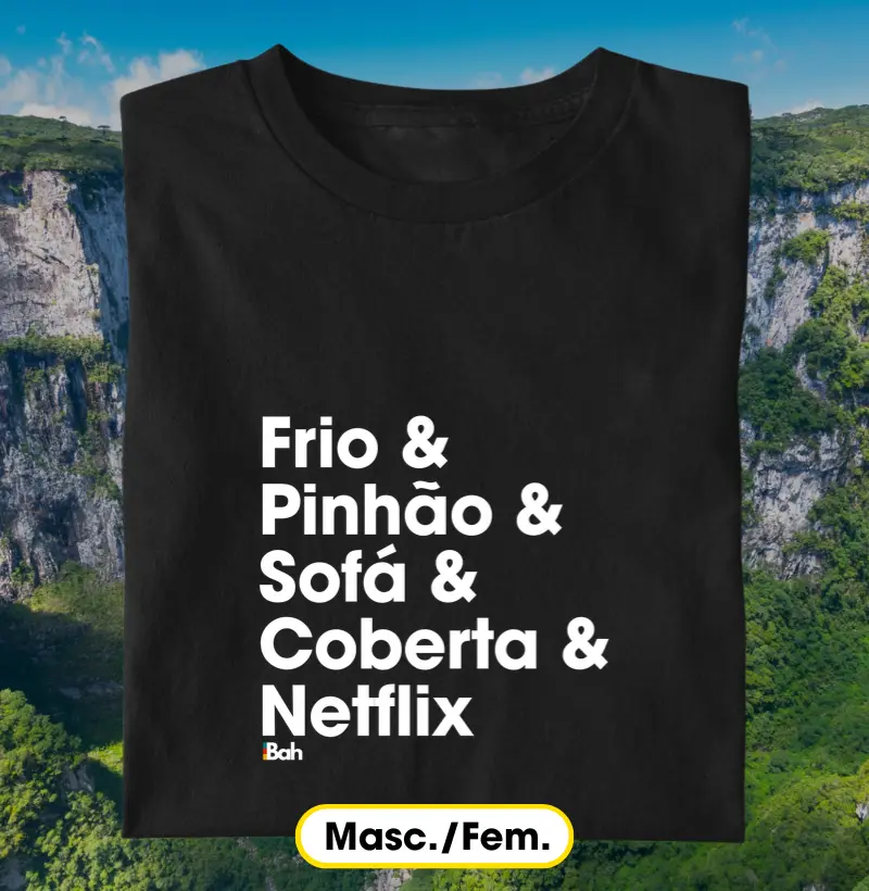 Frio & Pinhão & Sofá & Coberta & Netflix