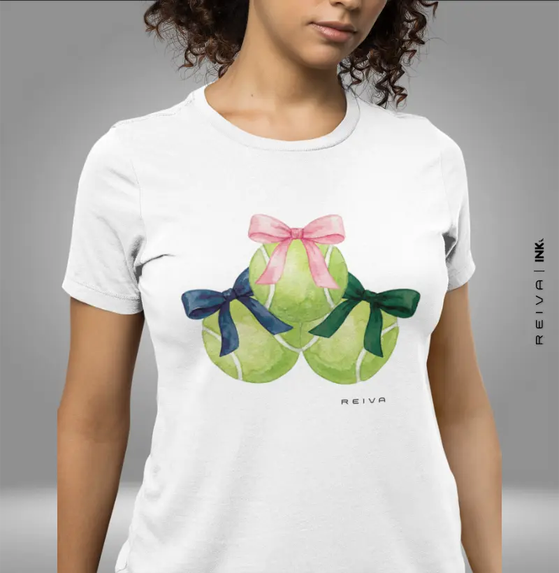 Camiseta Tênis - Coquette Laços e Bolas