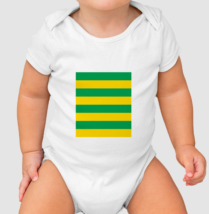 Listras Verticais - Verde e Amarela