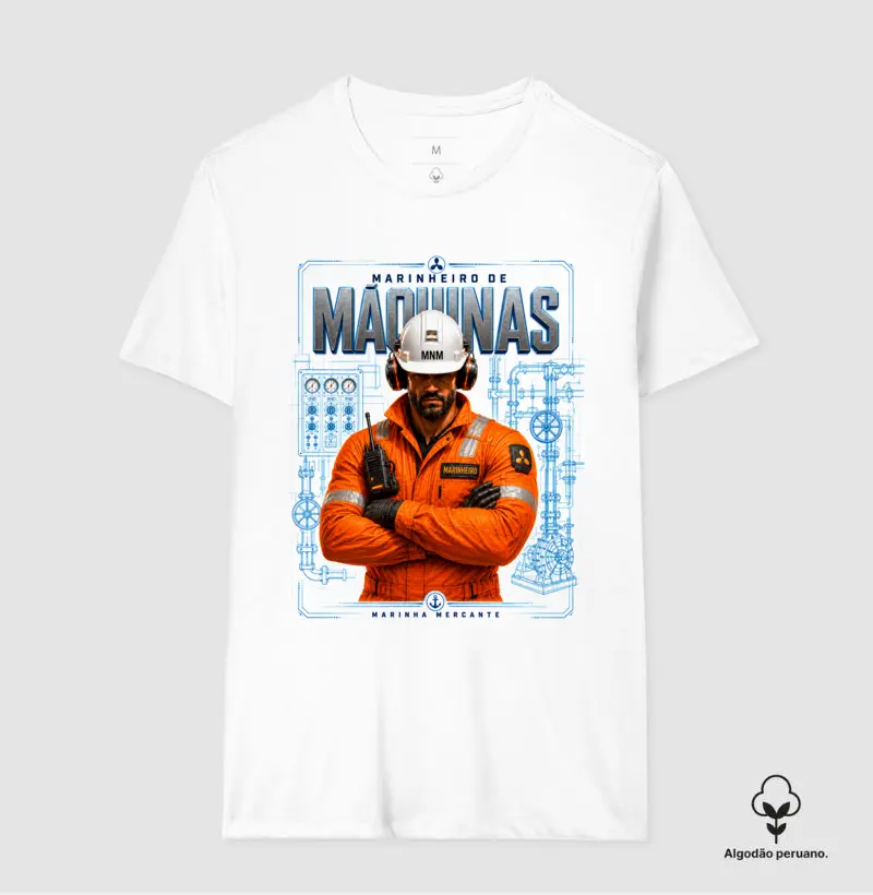 Marinheiro de Máquinas Cyber - Camiseta Algodão Peruano