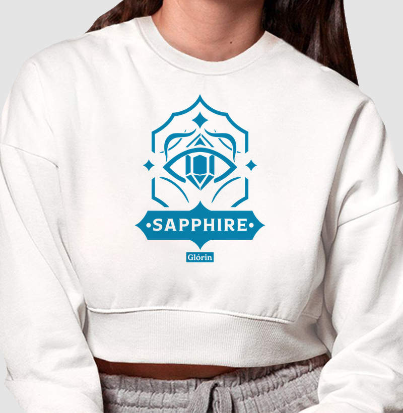 Sapphire Ink - Cropped Moletom