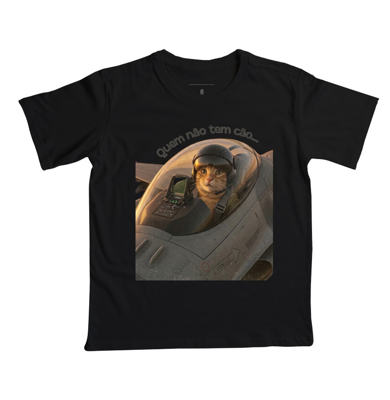 Caça com gato - Camiseta Infantil