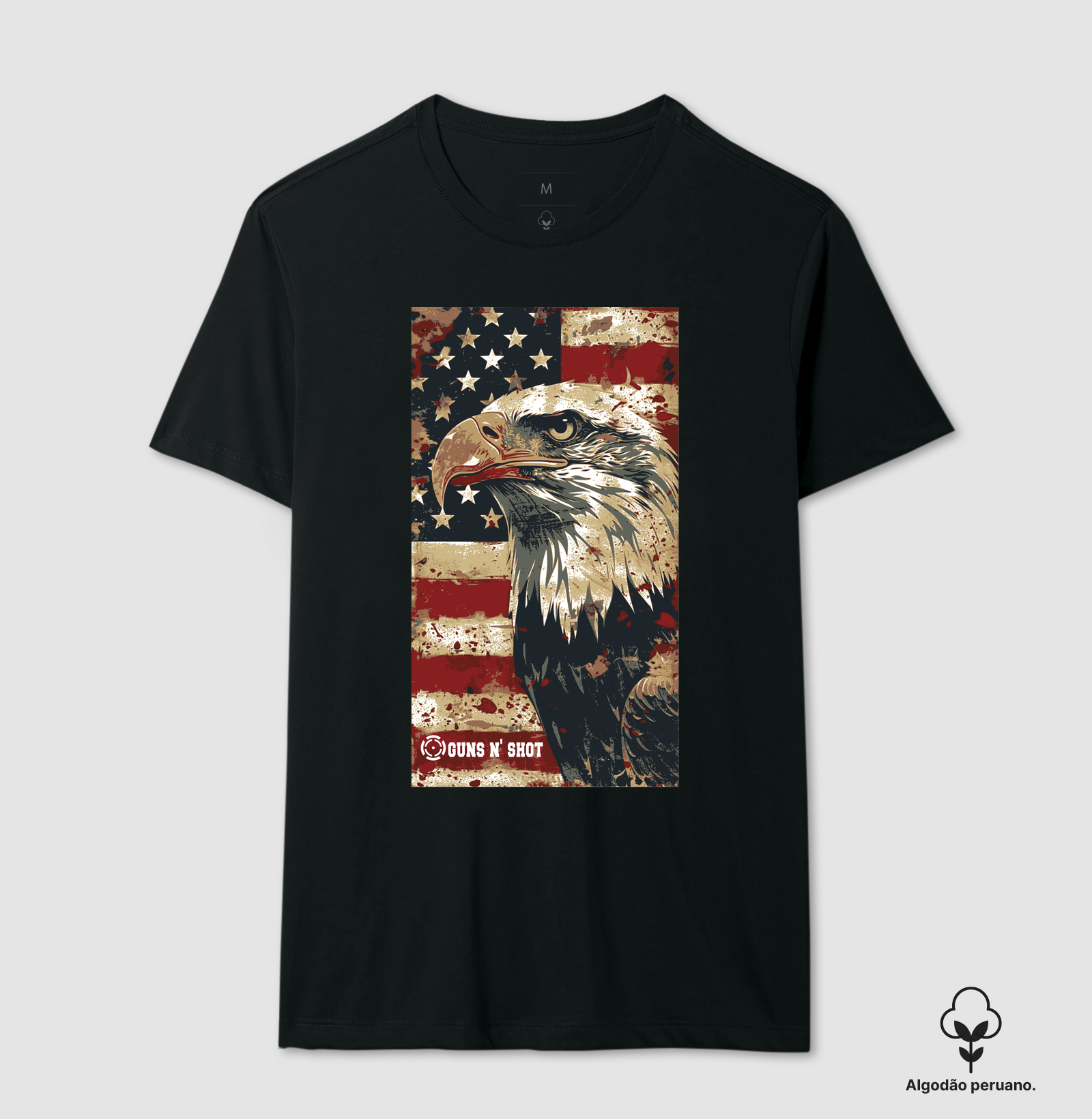 Eagle Freedom Atirador Esportivo - Camiseta Algodão Peruano