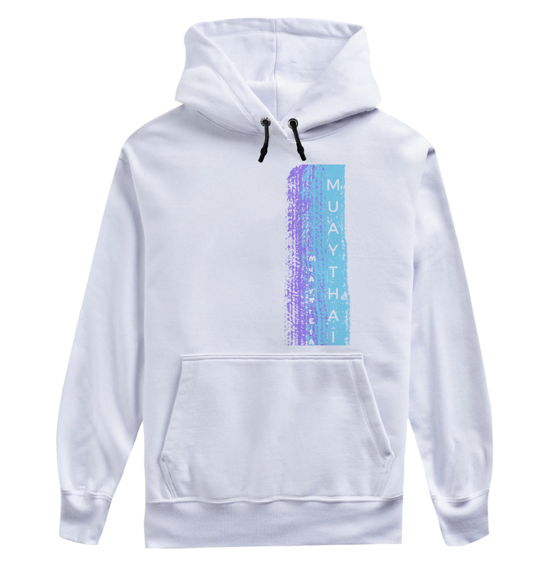 Muay Thai faixa vertical azul e roxo