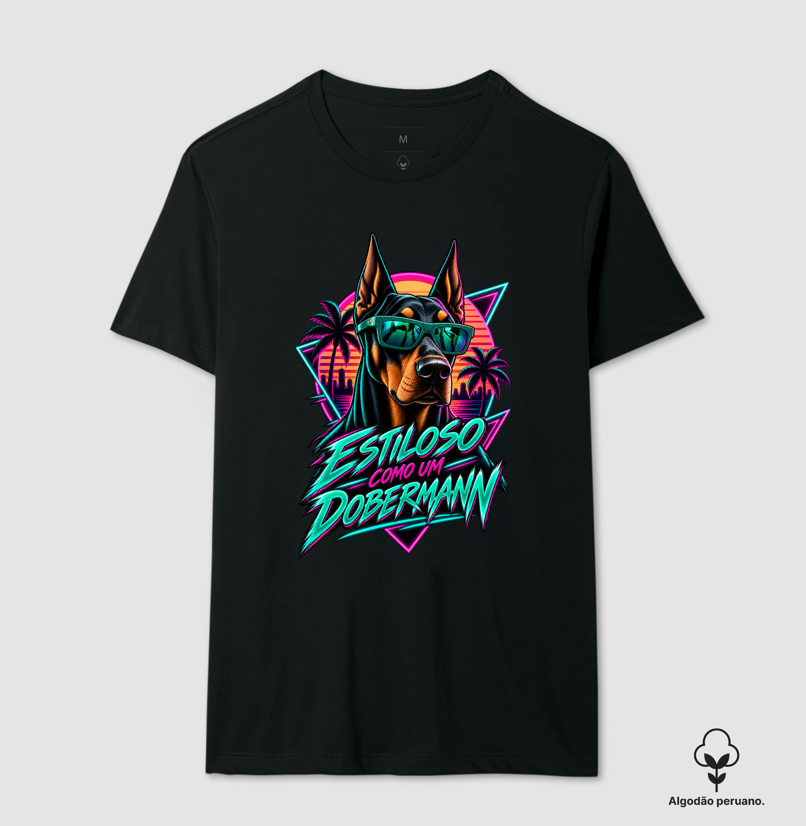 Estilso como um Dobermann - Camiseta Algodão Peruano