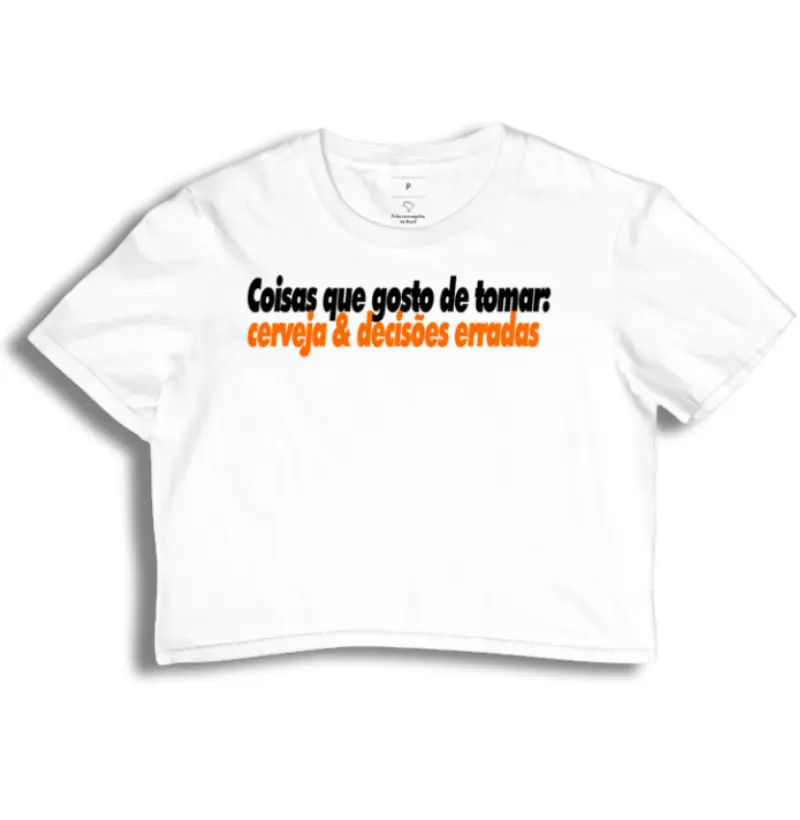 Cropped Coisas que gosto de tomar