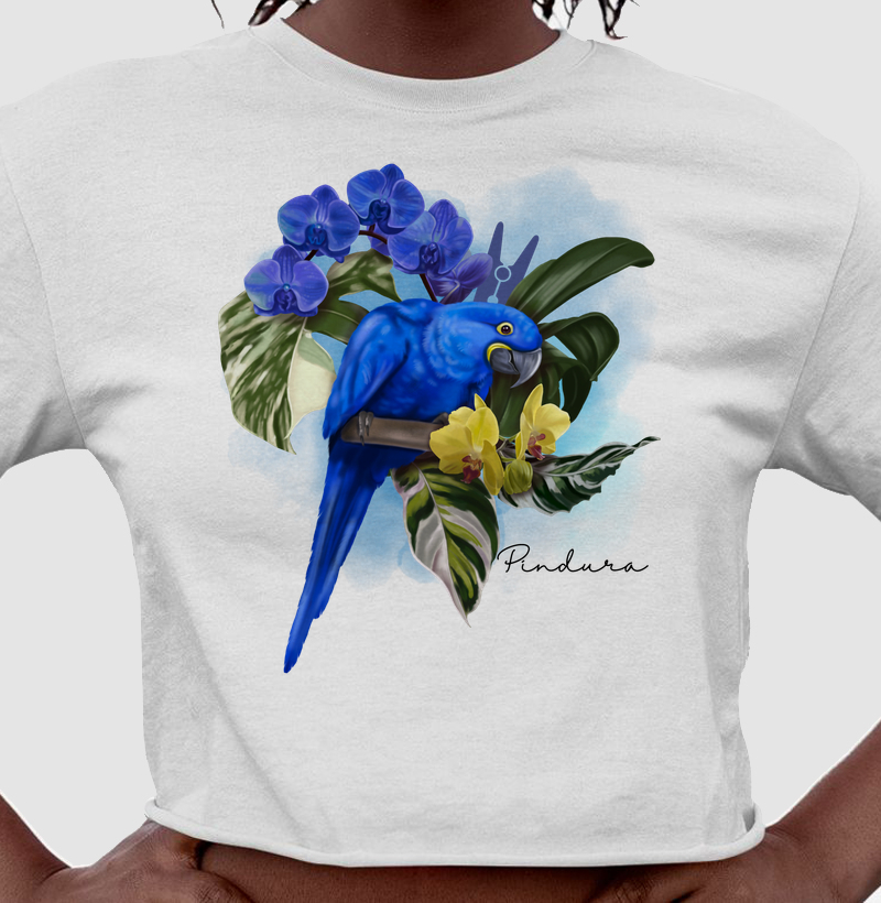 Cropped Arara Azul
