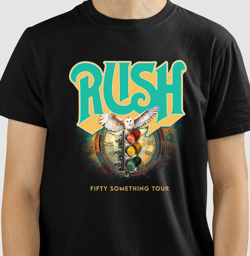 CAMISETA COM ESTAMPA RUSH - FIFTY SOMETHING TOUR