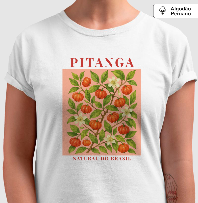 Camiseta Pitanga: Fruta Natural do Brasil