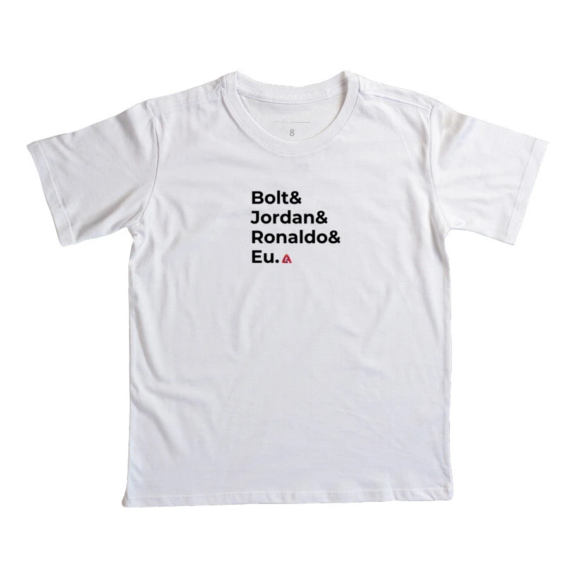 Camiseta Infantil Bolt, Jordan, Ronaldo - Atleta Pro