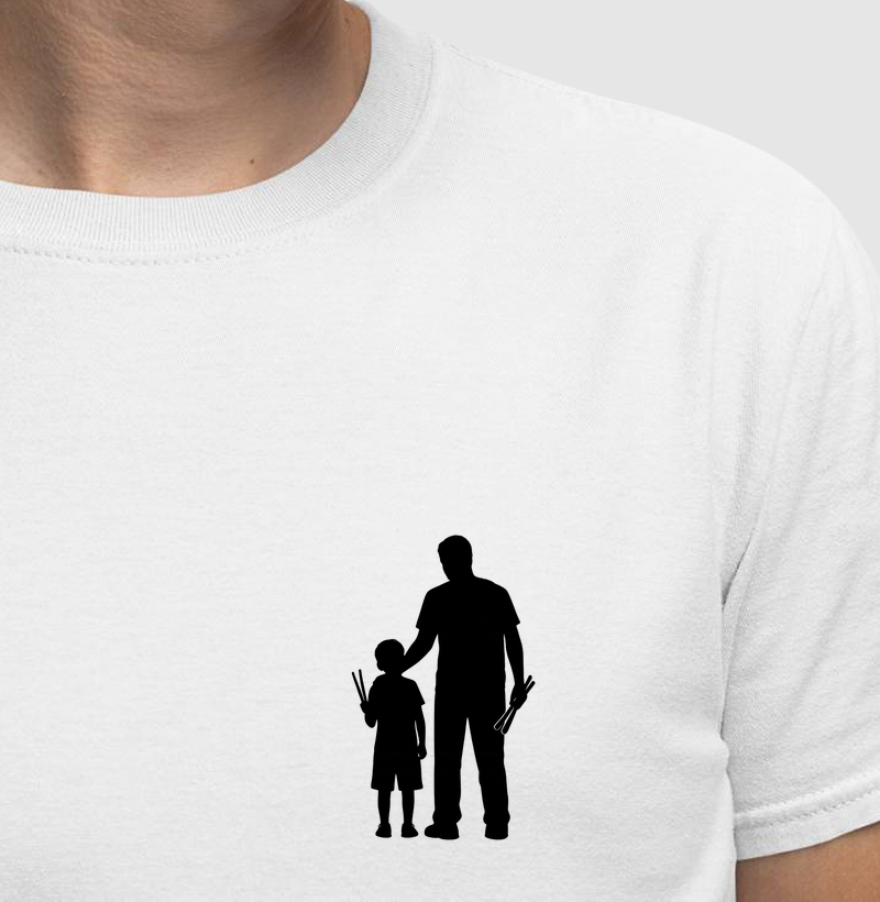 PAI E FILHO SILHUETA BATERIA