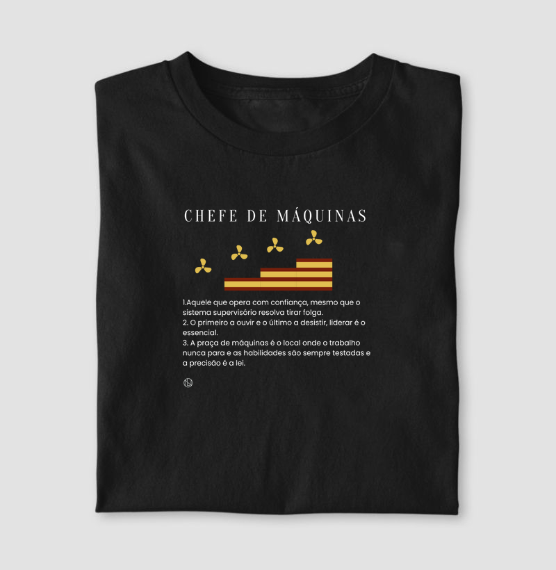 Camiseta Chefe de Máquinas Significado com imagem
