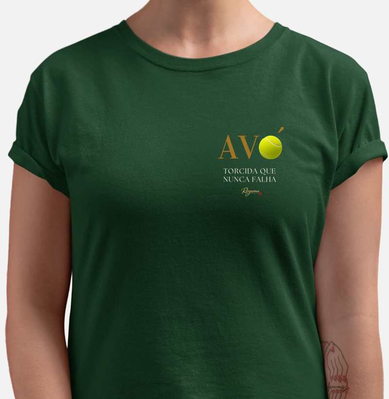  Camiseta Masculina, Feminina, Babylook e Unissex Tênis “Avó Torcida que nunca falha" – Avó – 100% algodão