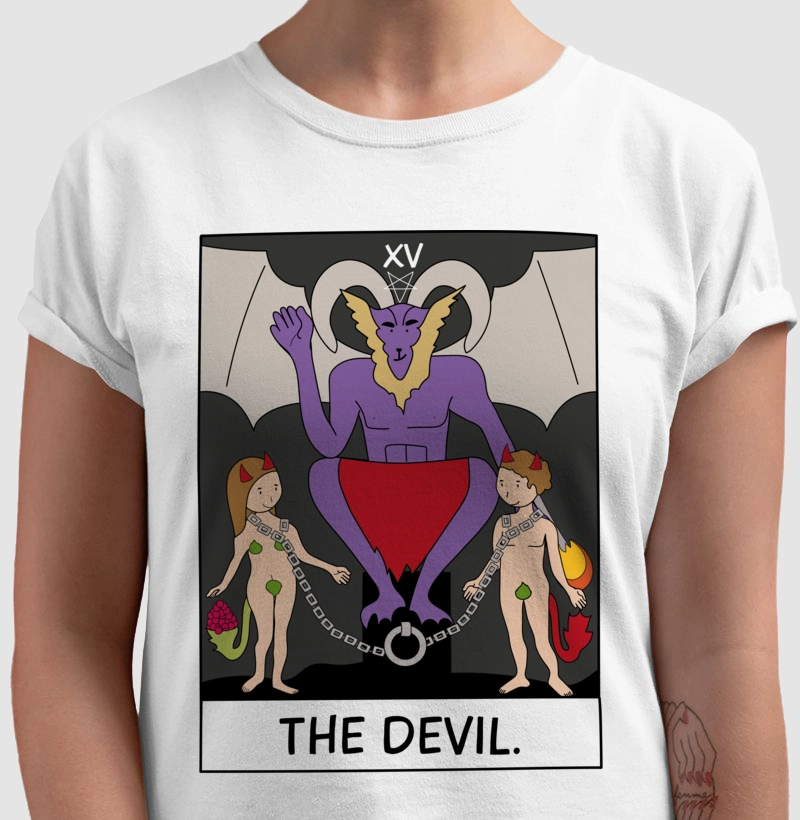 Camiseta Big Carta - The Devil - Estampa Tarot
