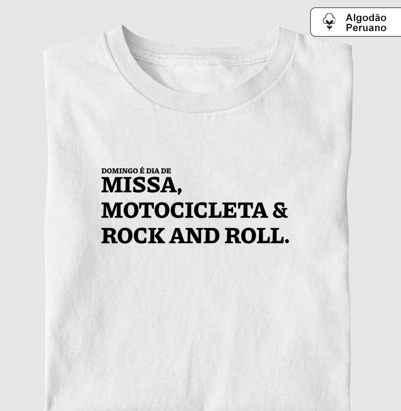 Missa, Motocicleta e Rock and Roll - Algodão Peruano