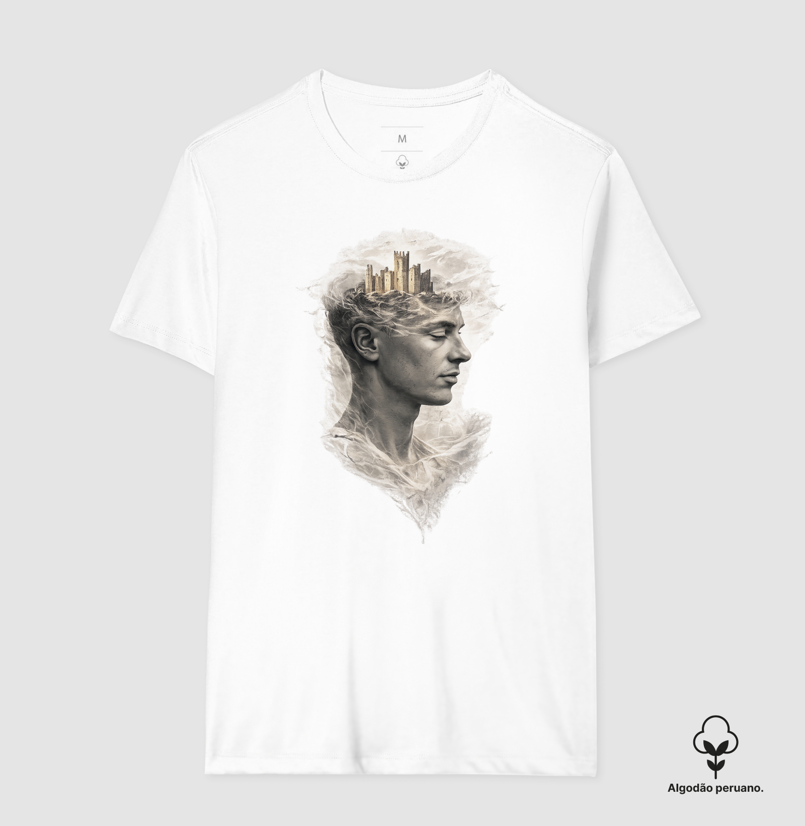 Estoicismo "Lost City of the Mind" - Camiseta Algodão Peruano