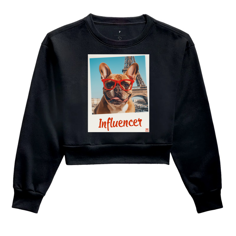 Moletom Cropped Bulldog Frances - Influencer (Fulvo)