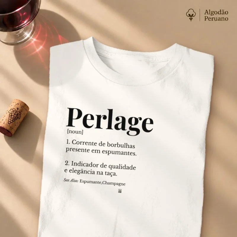 Camiseta Perlage — Wine Dictionary - Camiseta Algodão Peruano