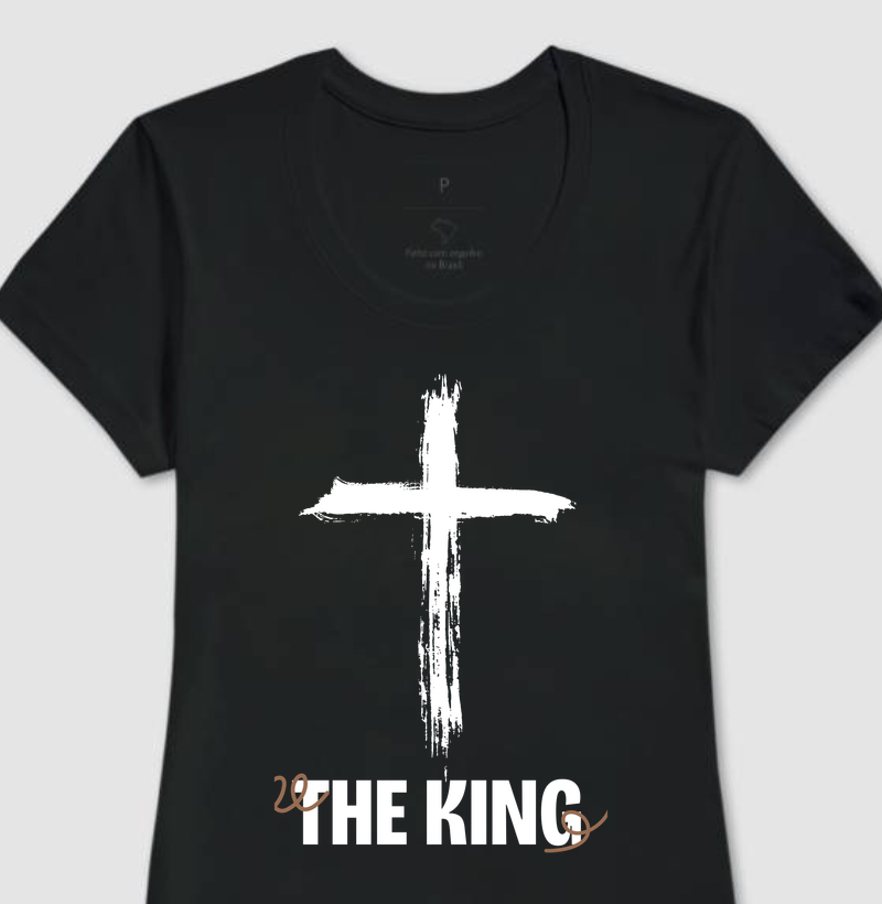 Camiseta Feminina CRUZ THE KING - Estampa Branca