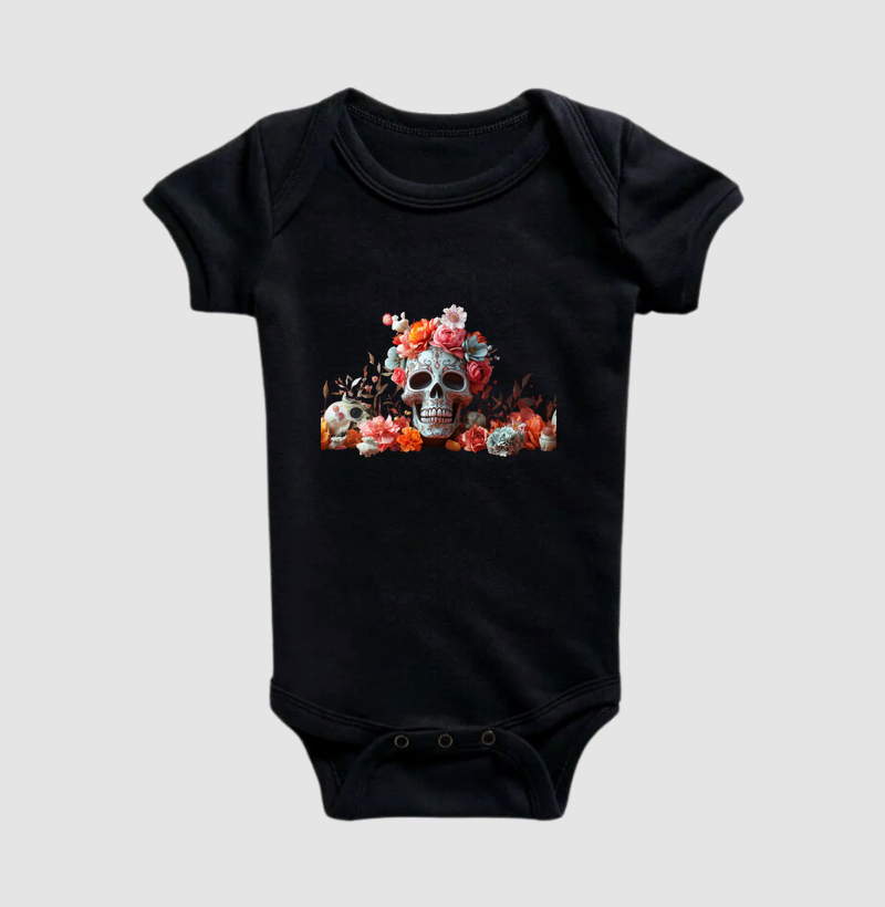 Caveira entre Flores