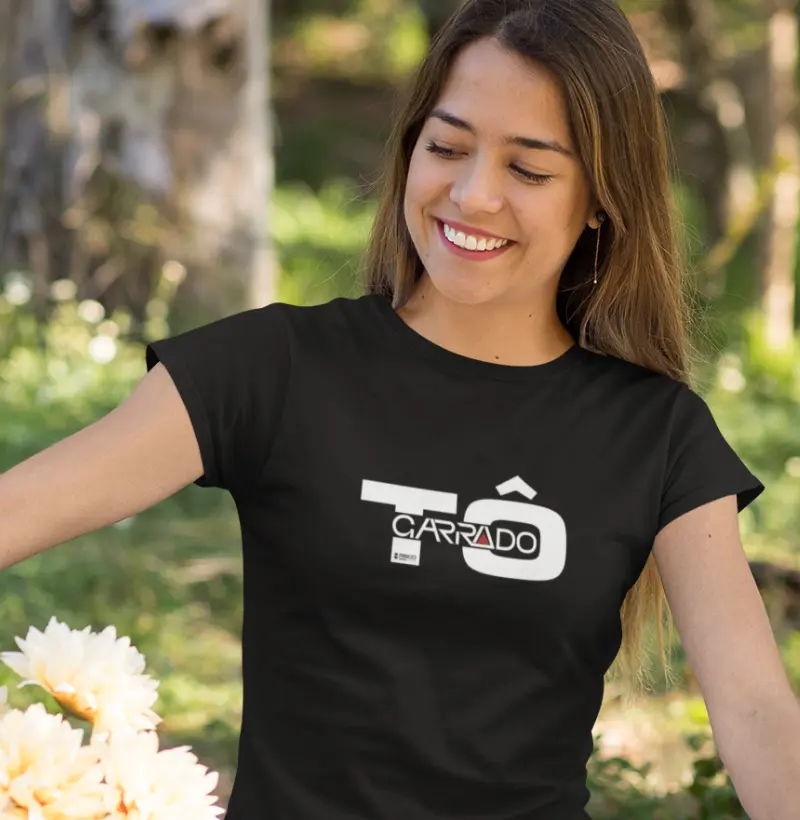 T-Shirt Feminina Preta - Tô Garrado