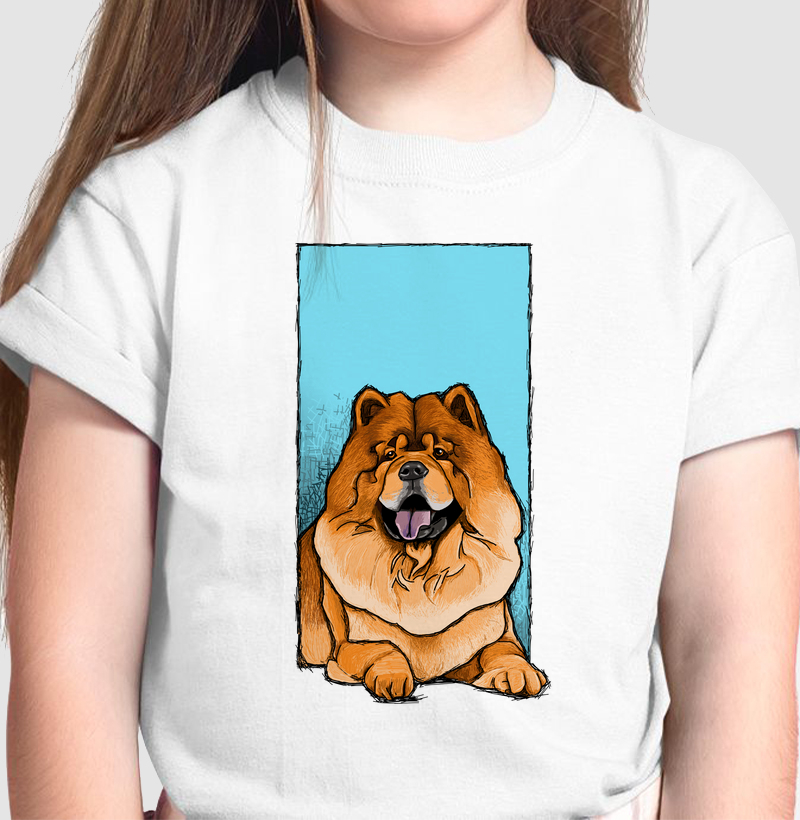 Camiseta Infantil Cachorro Chow Chow