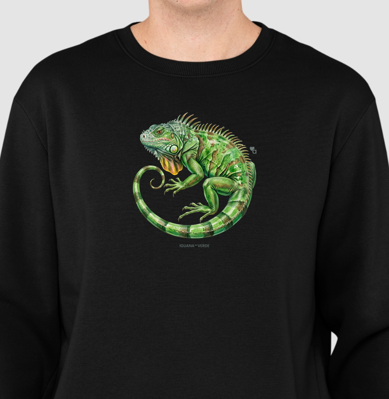 Répteis - Iguana Verde - Moletom Suéter