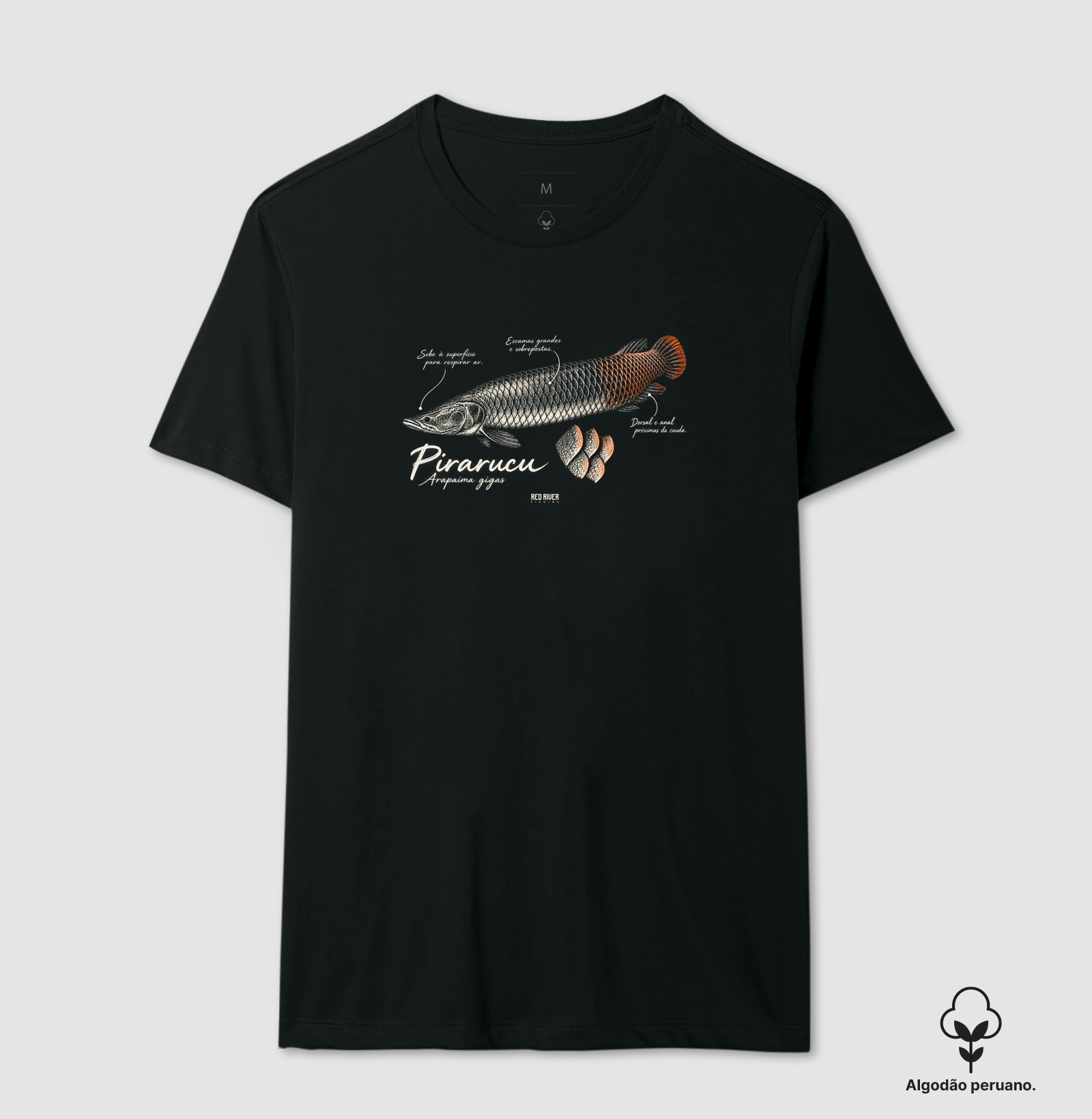 Camiseta Red River – Pirarucu - Camiseta Algodão Peruano