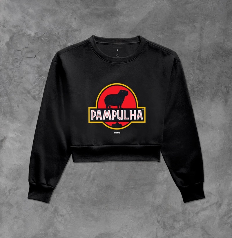 MOLETOM CROPPED JURASSIC PAMPS