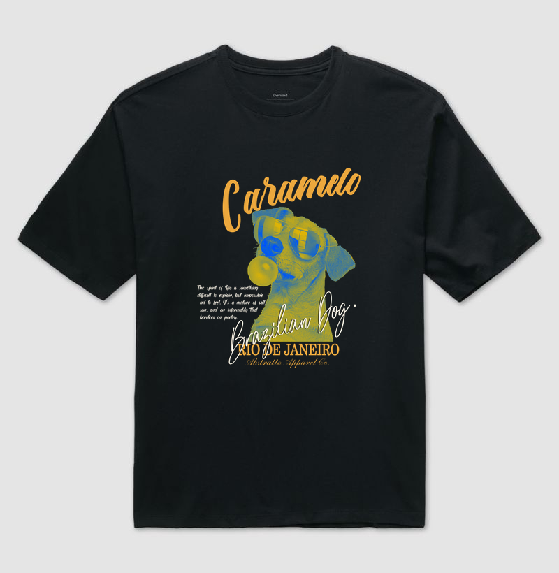 Camiseta Oversized Caramelo