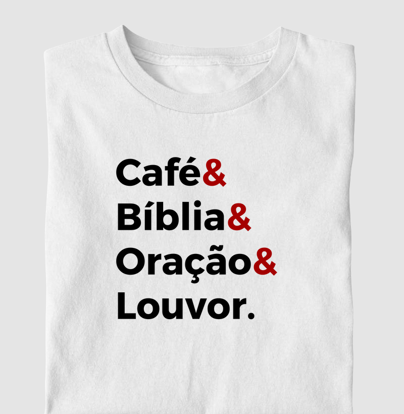 Café & Bíblia & Oração & Louvor