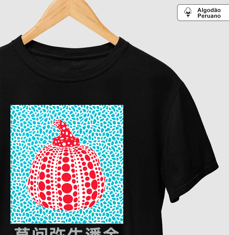 Pumpkin - Yayoi Kusama - Camiseta Algodão Peruano