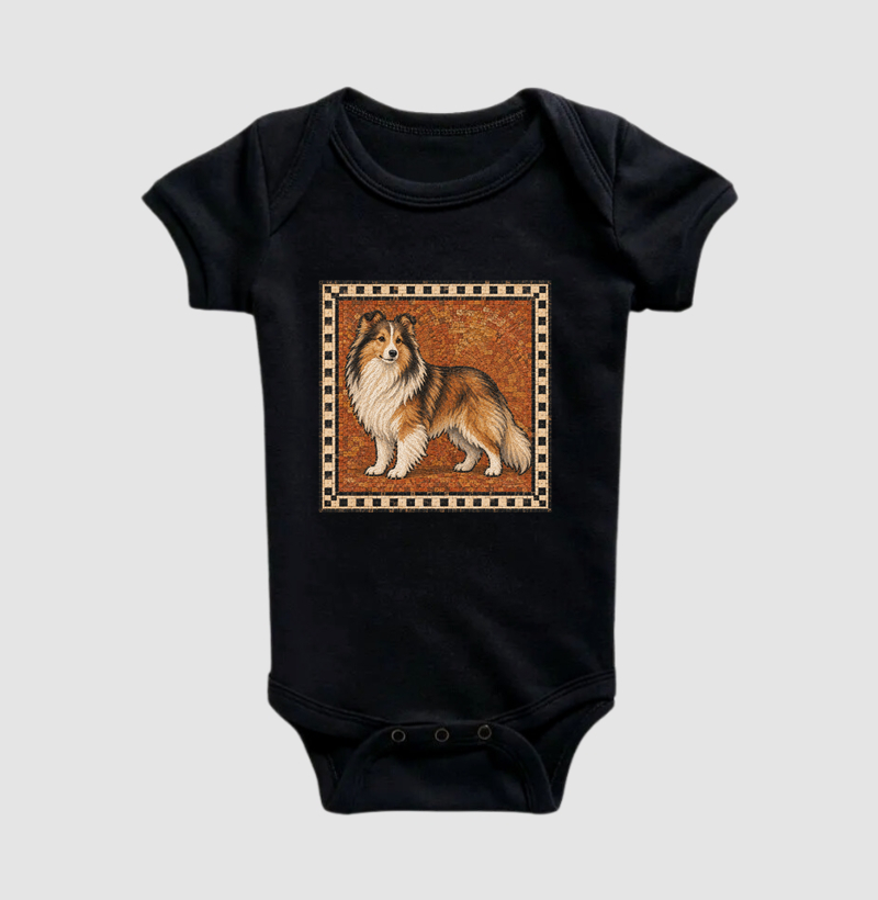 Cachorro em Mosaico - Body Infantil