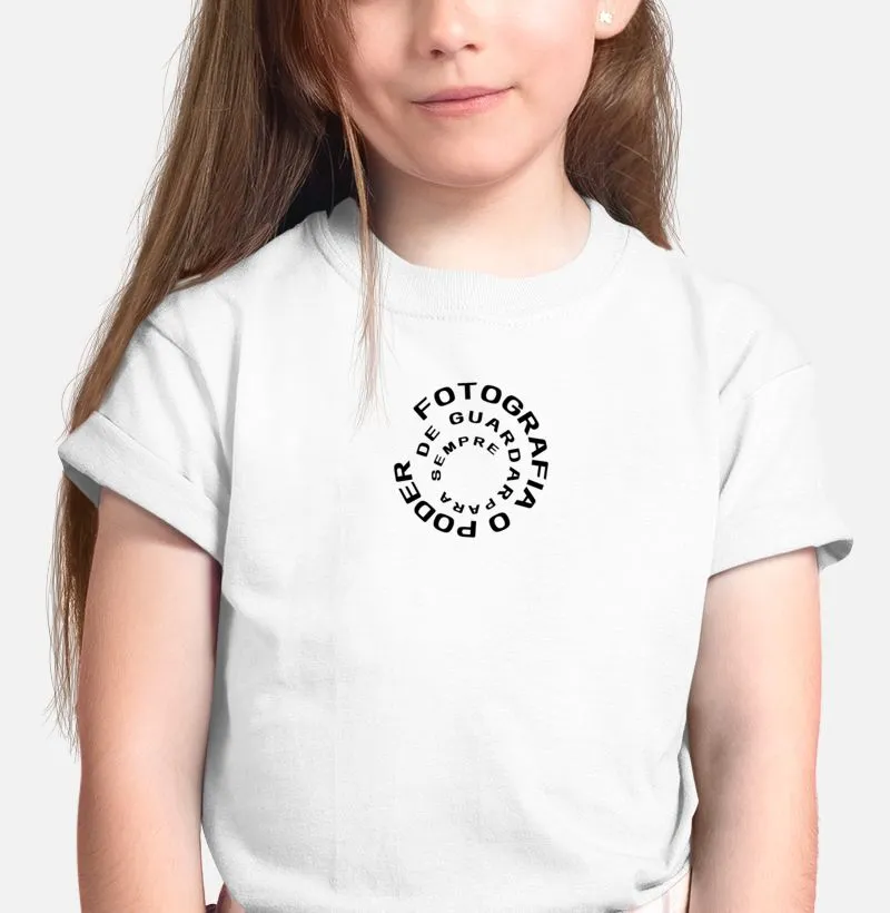Camiseta mini fotografia o poder de guardar para sempre