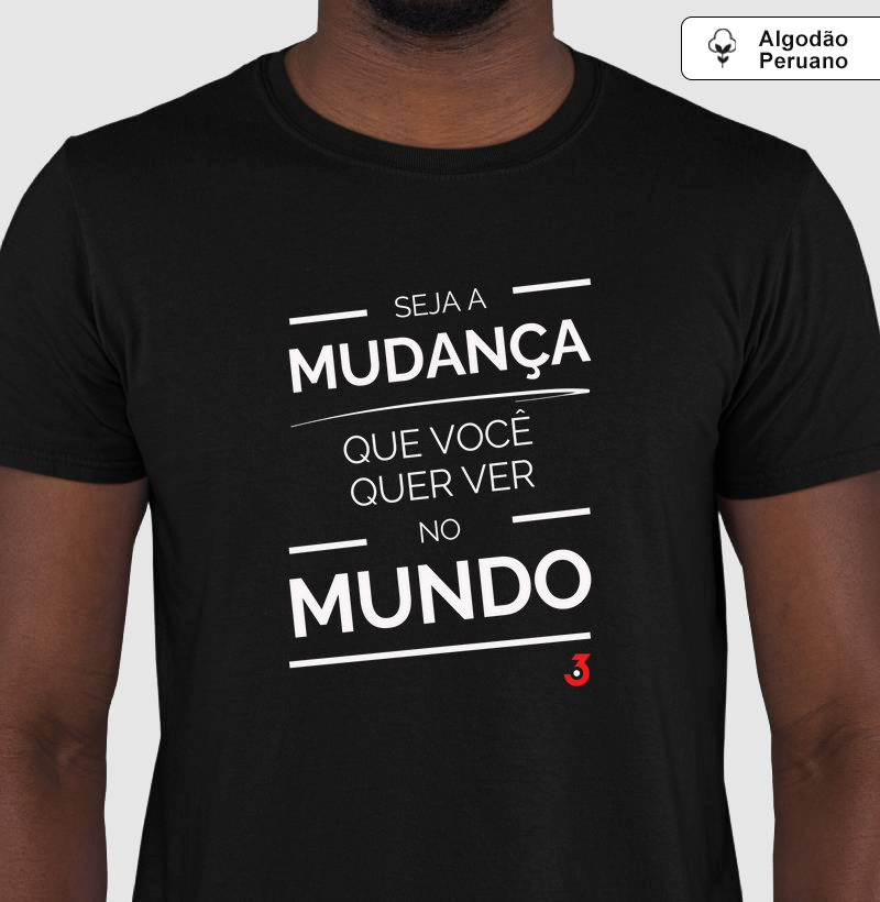Camiseta Algodão Peruano 3Car Inspire Seja a Mudança