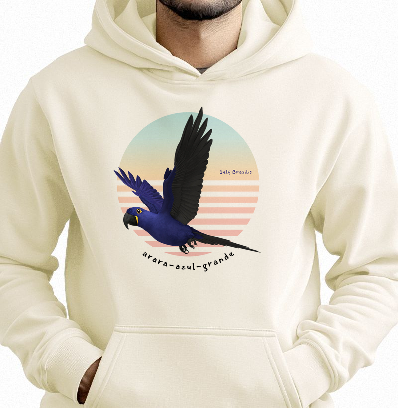 ARARA-AZUL-GRANDE - Hoodie Moletom