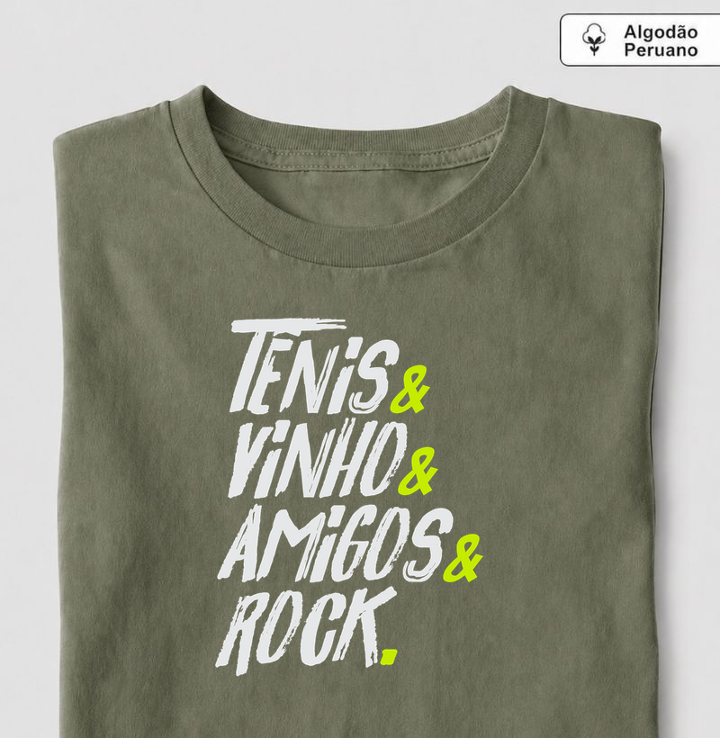 Tênis&Vinho. - Camiseta Algodão Peruano