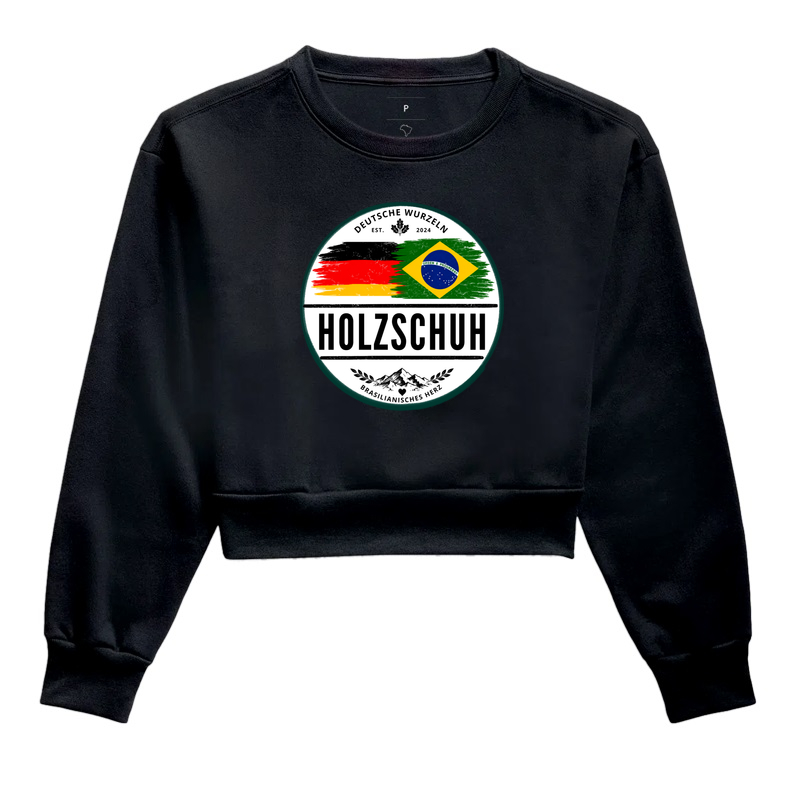 Deutsche Wurzeln — Holzschuh - Cropped Moletom