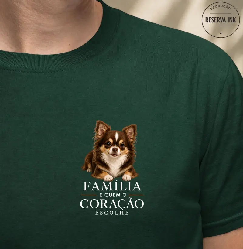 Chihuahua Pelo Longo Marrom - Família
