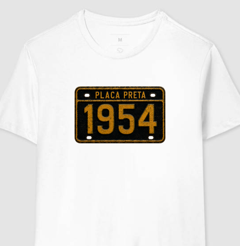 Camiseta Placa Preta 1954