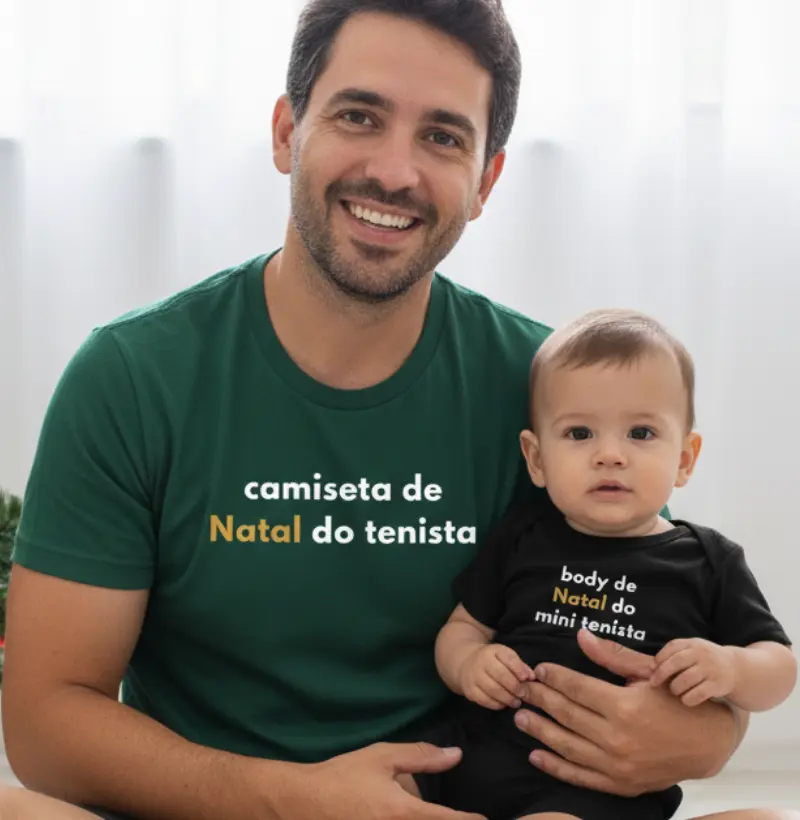 Camiseta de natal do tenista