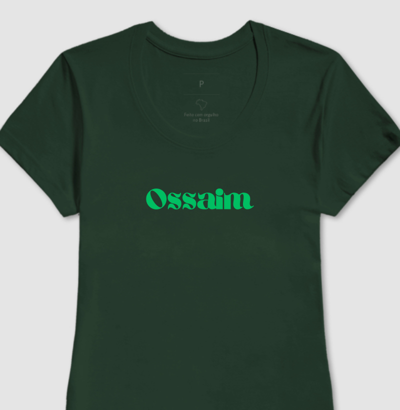 Camiseta Feminina de Algodão Ossaim - Sabedoria das Ervas e da Cura