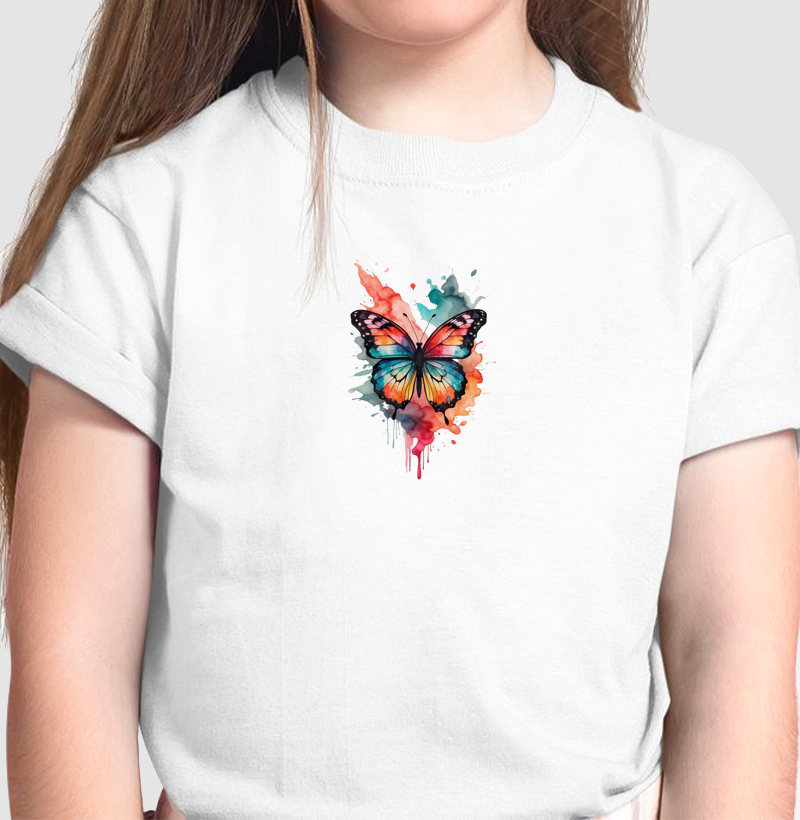 Cropped Aquarela – Borboleta Vibrante