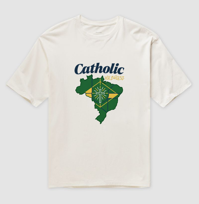 Camiseta Oversized Brasil Catholic