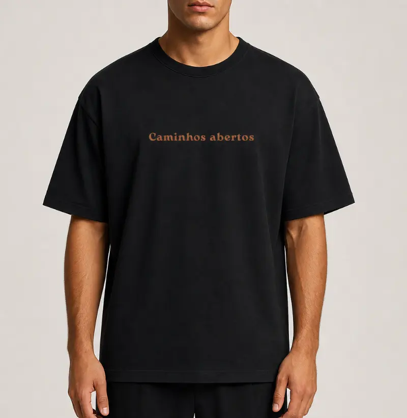 Camiseta 100% Algodão "Caminhos Abertos" – Estilo Minimalista com Significado