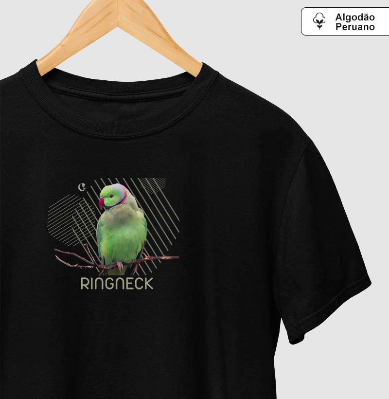 Camiseta Algodão Peruano Ringneck - Verde